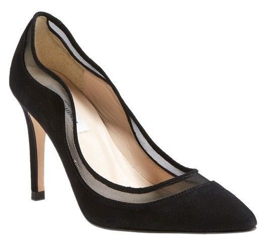 black almond toe pumps