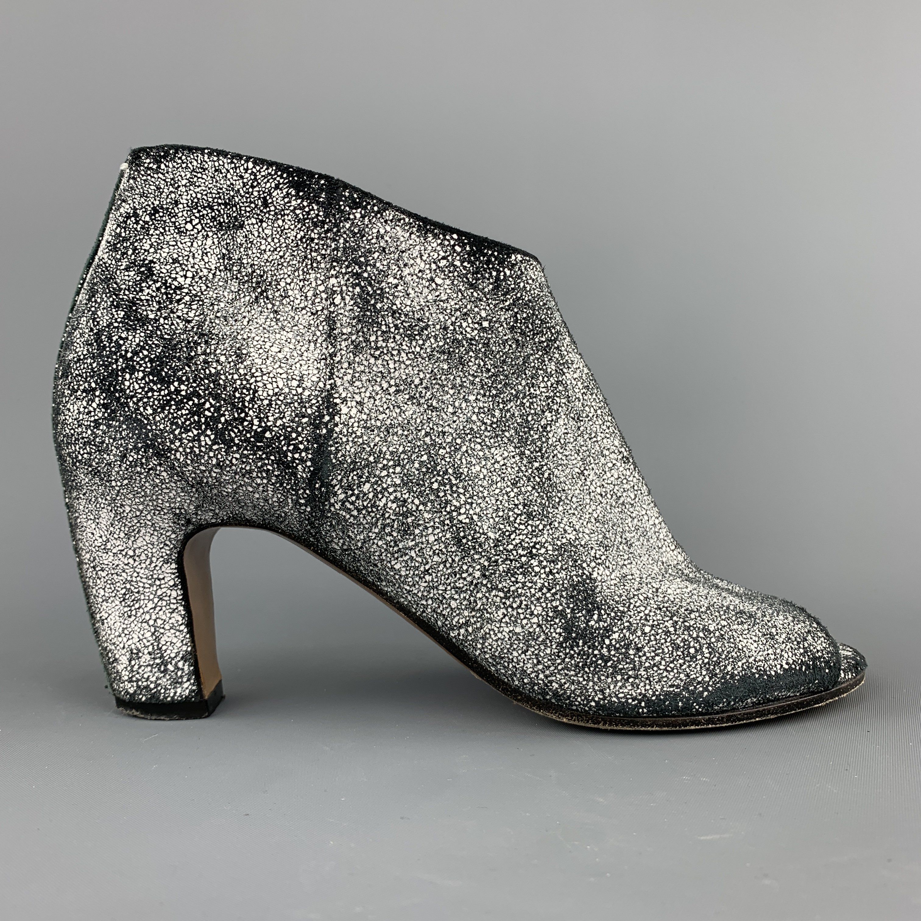 maison margiela peep toe booties