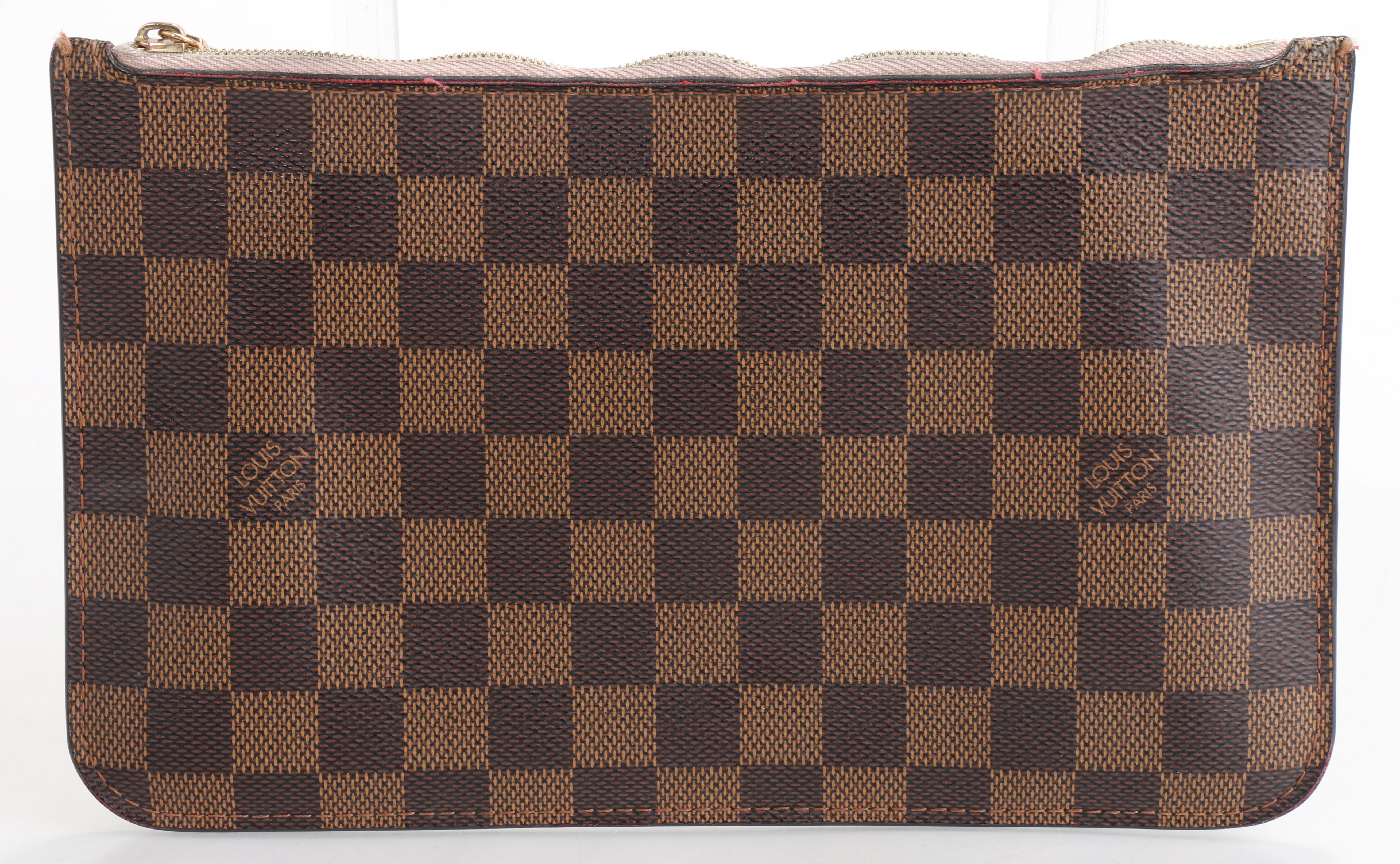 louis vuitton damier ebene neverfull mm gm pochette rose ballerine