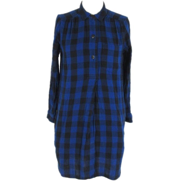madewell plaid shirt dress