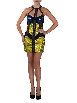 versace leather dress