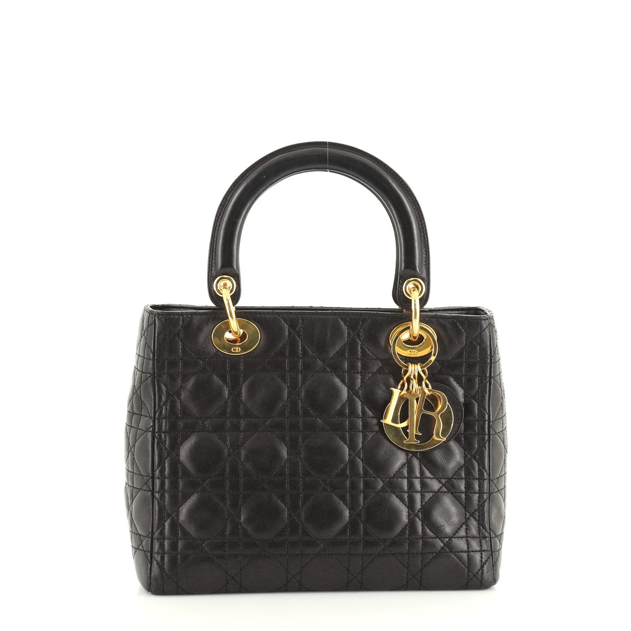 Vintage Lady Dior Bag Cannage Quilt Lambskin Medium Leprix