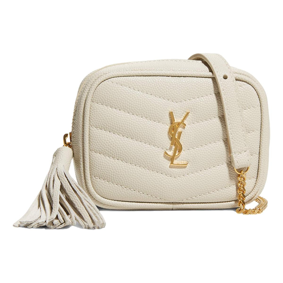 Saint Laurent Grain De Poudre Matelasse Monogram Baby Lou Ivory Leprix