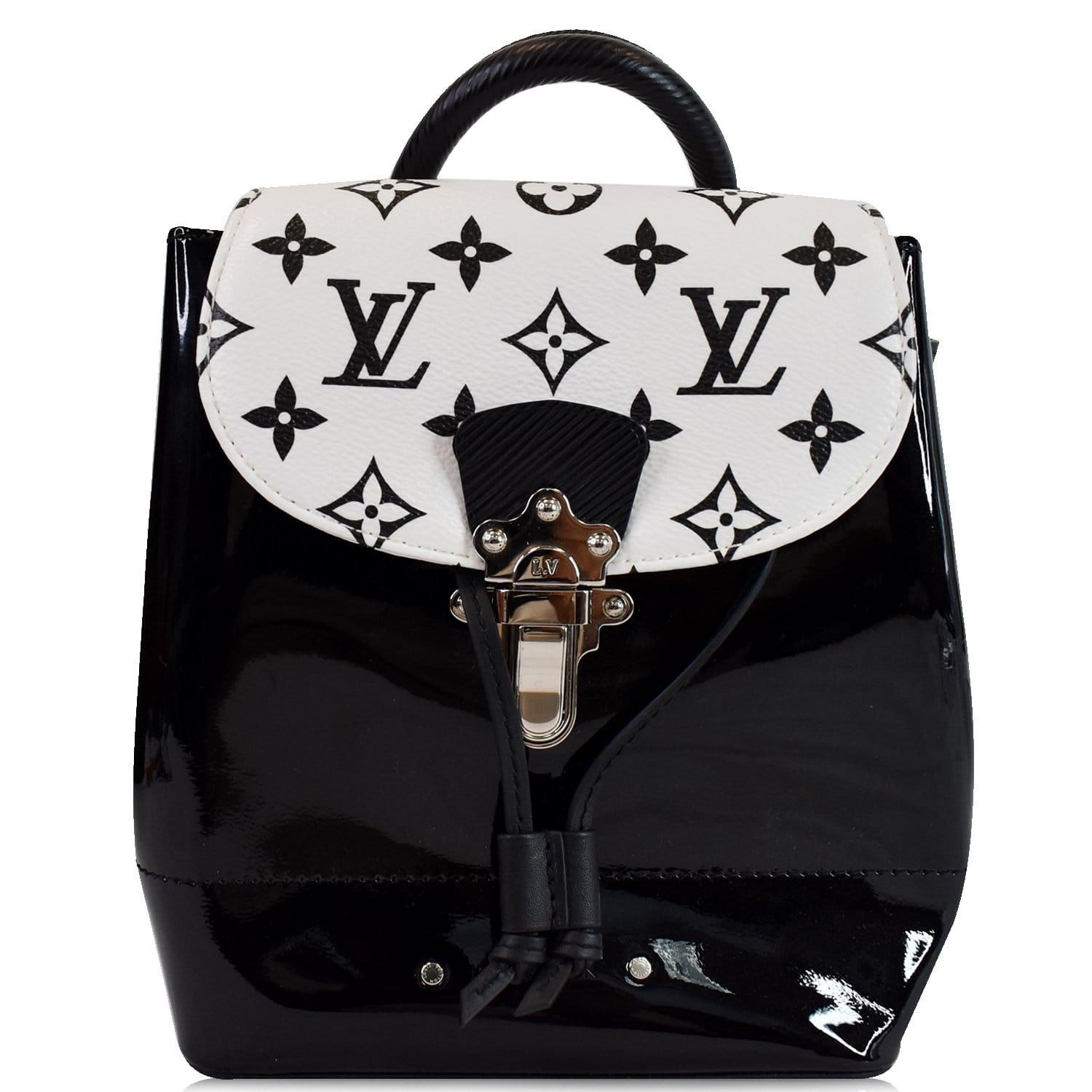 louis vuitton backpack black and white 