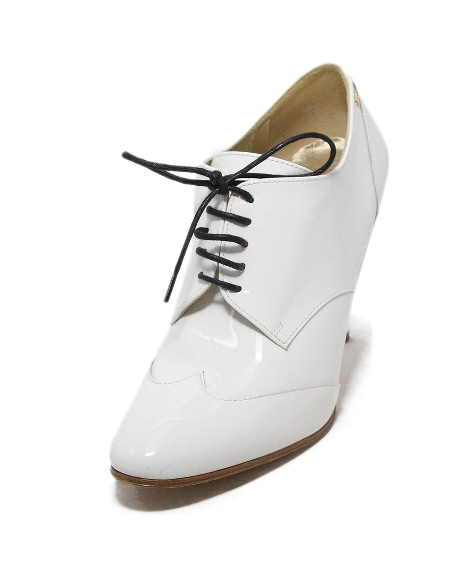 white chanel booties