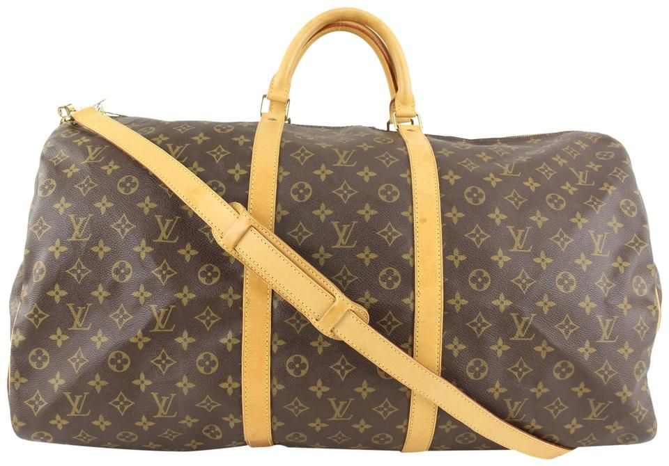 Brown Louis Vuitton Monogram Keepall Bandouliere 60 Bag – Designer Revival