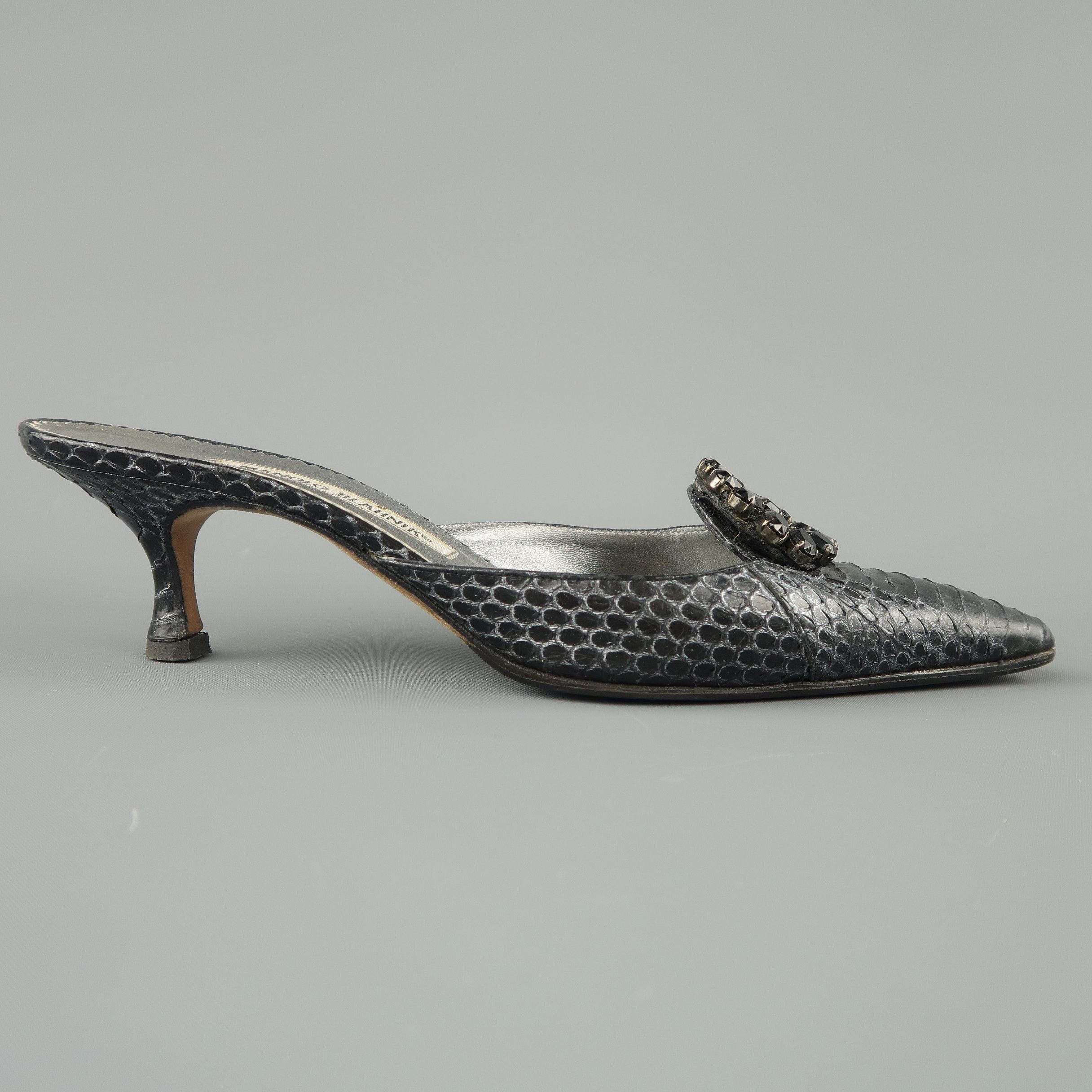 silver kitten heels size 9