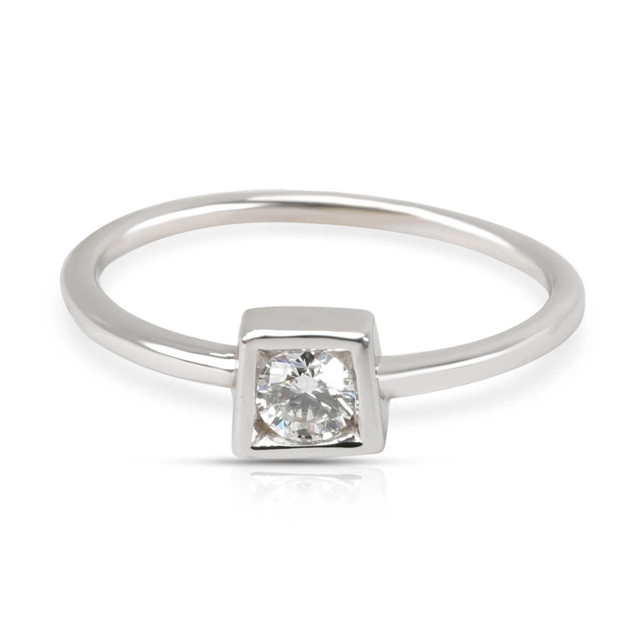 Tiffany Co Frank Gehry Torque Bead Diamond Solitaire Ring In Leprix