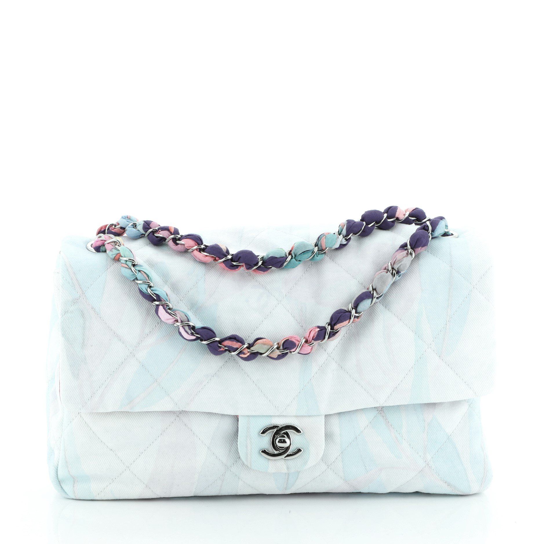 chanel fabric flap bag