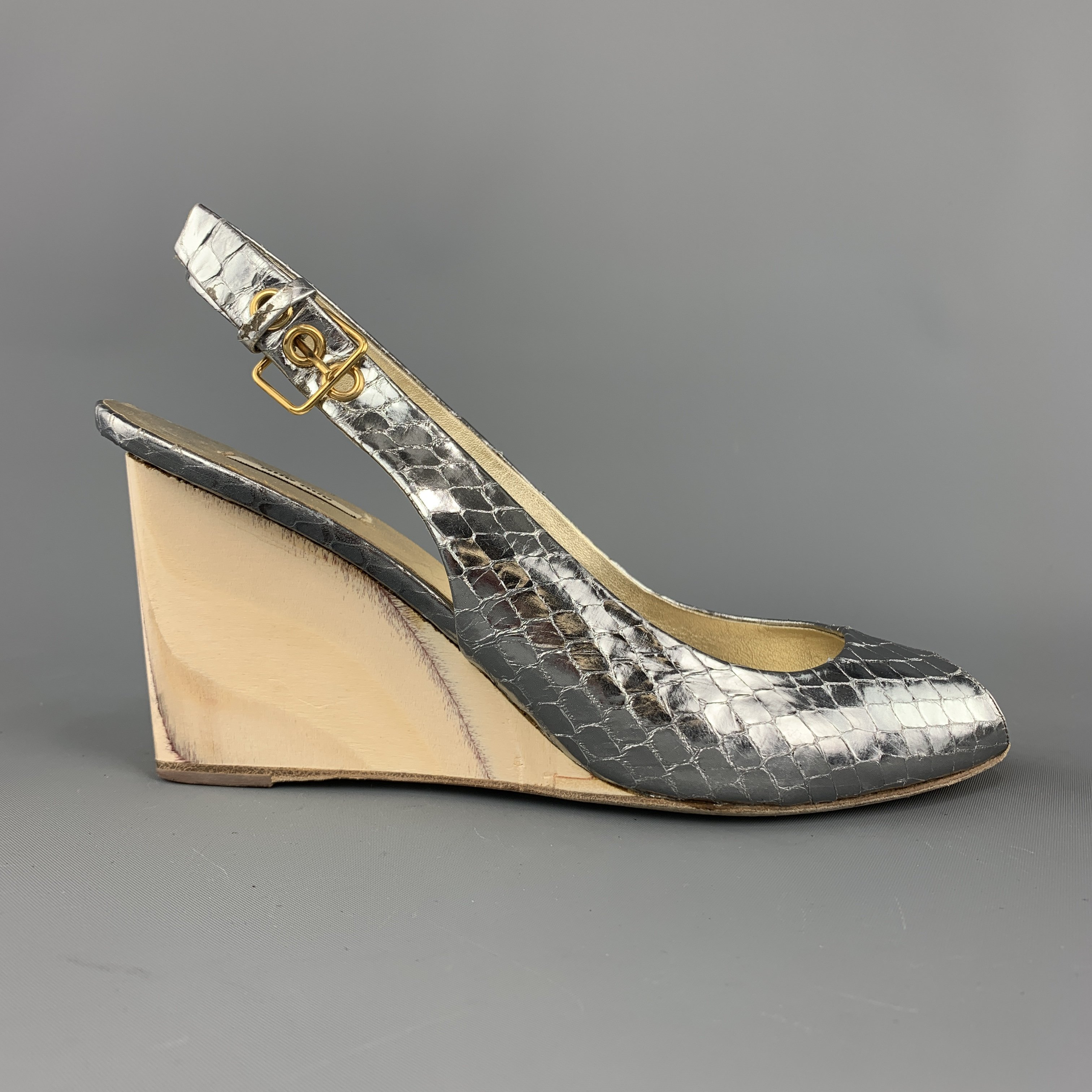 vintage metallic silver sandals with beads and pearls slingback size 7 12 or 8 open toe sandals Philippines
