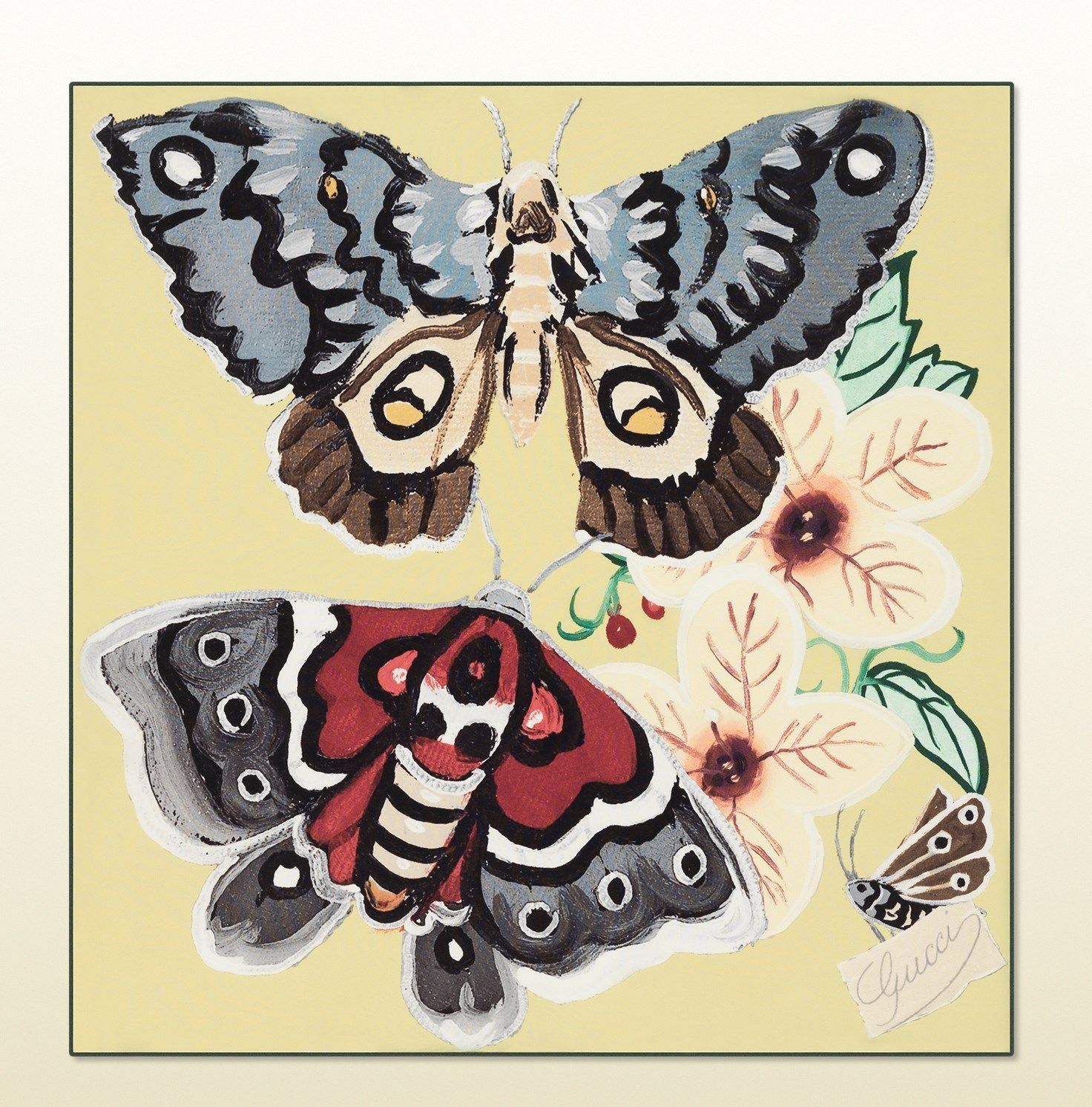 gucci butterfly scarf