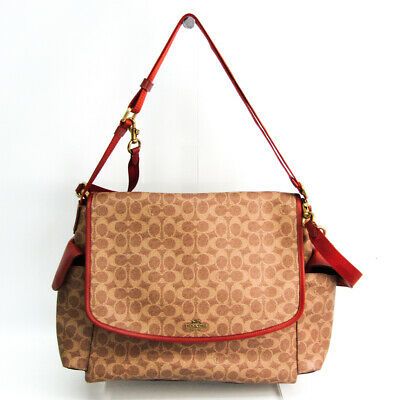 coach baby messenger bolsa in signature canvas