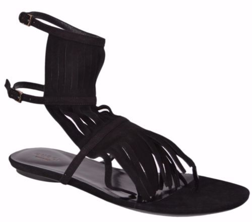 black suede gladiator sandals