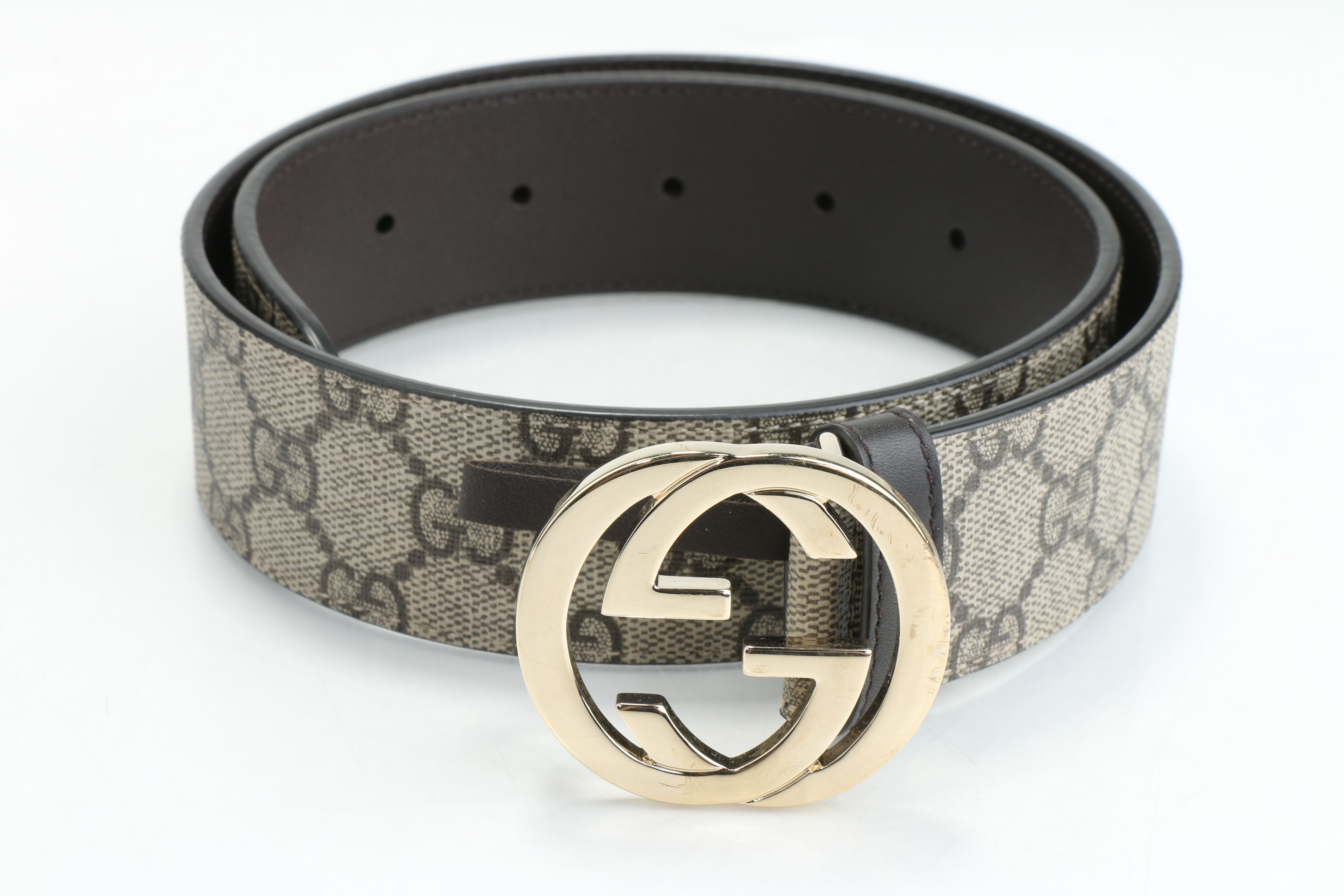 Gucci GG Supreme Belt with G Buckle 