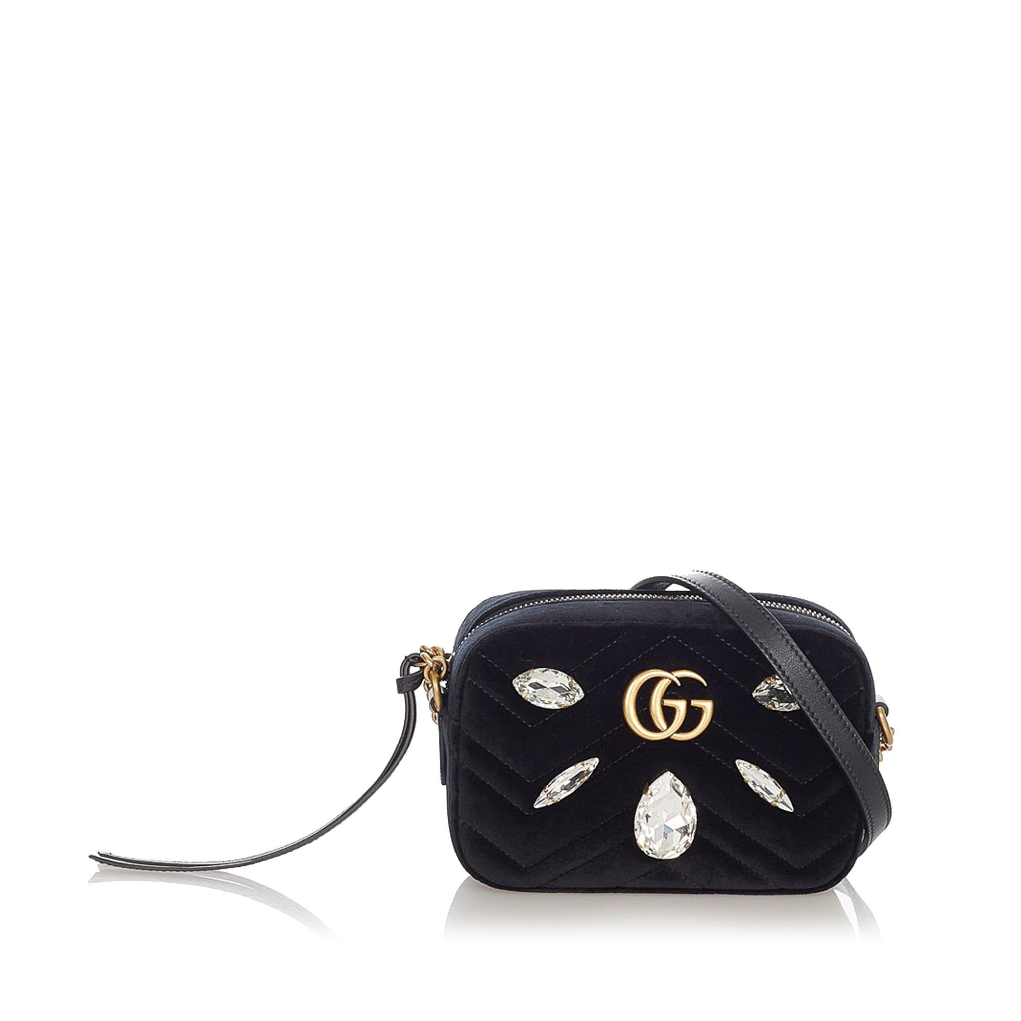 gucci black velvet crossbody