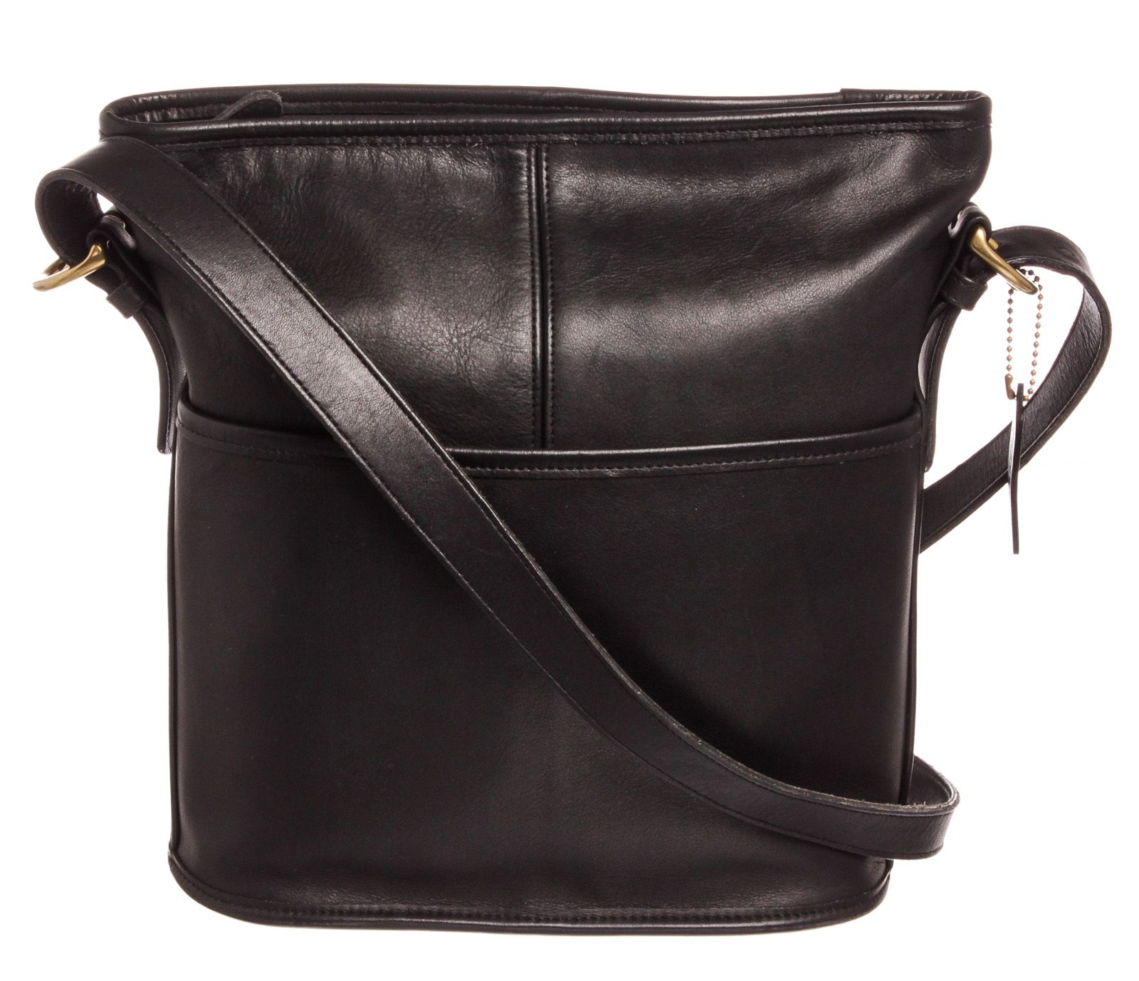 coach black leather crossbody purse