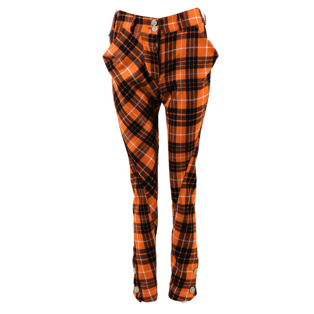 plaid pants orange