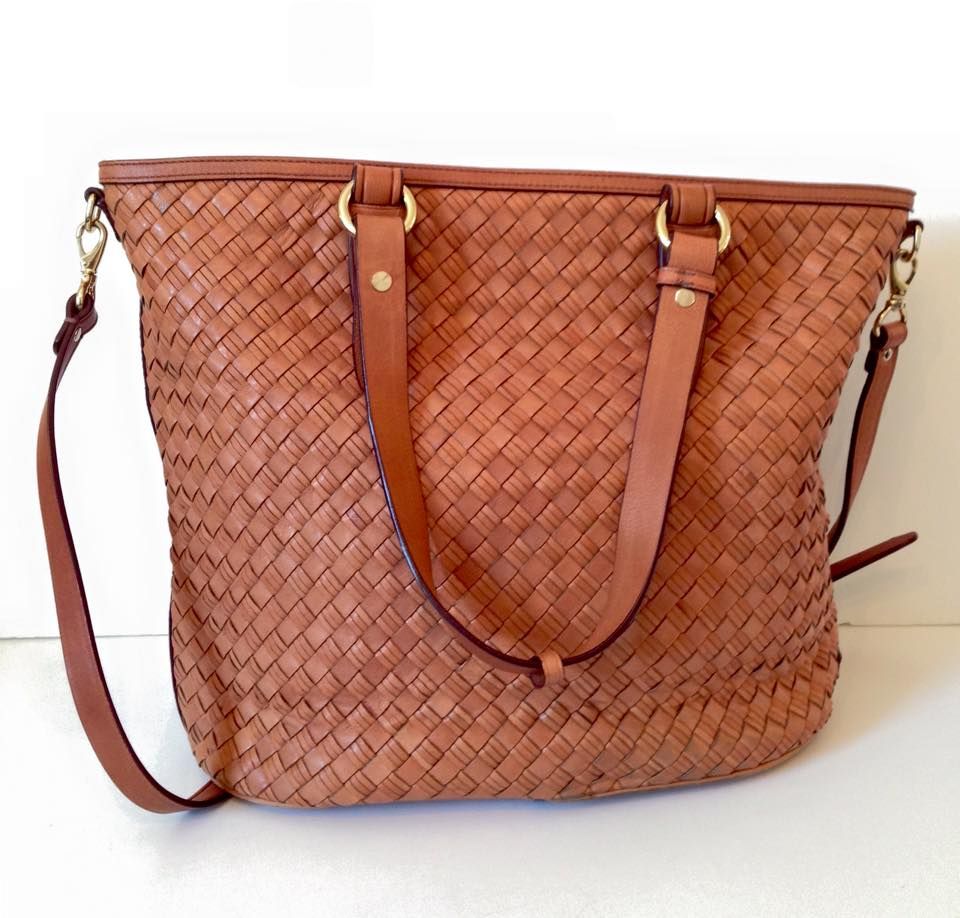 cole haan basket weave handbag