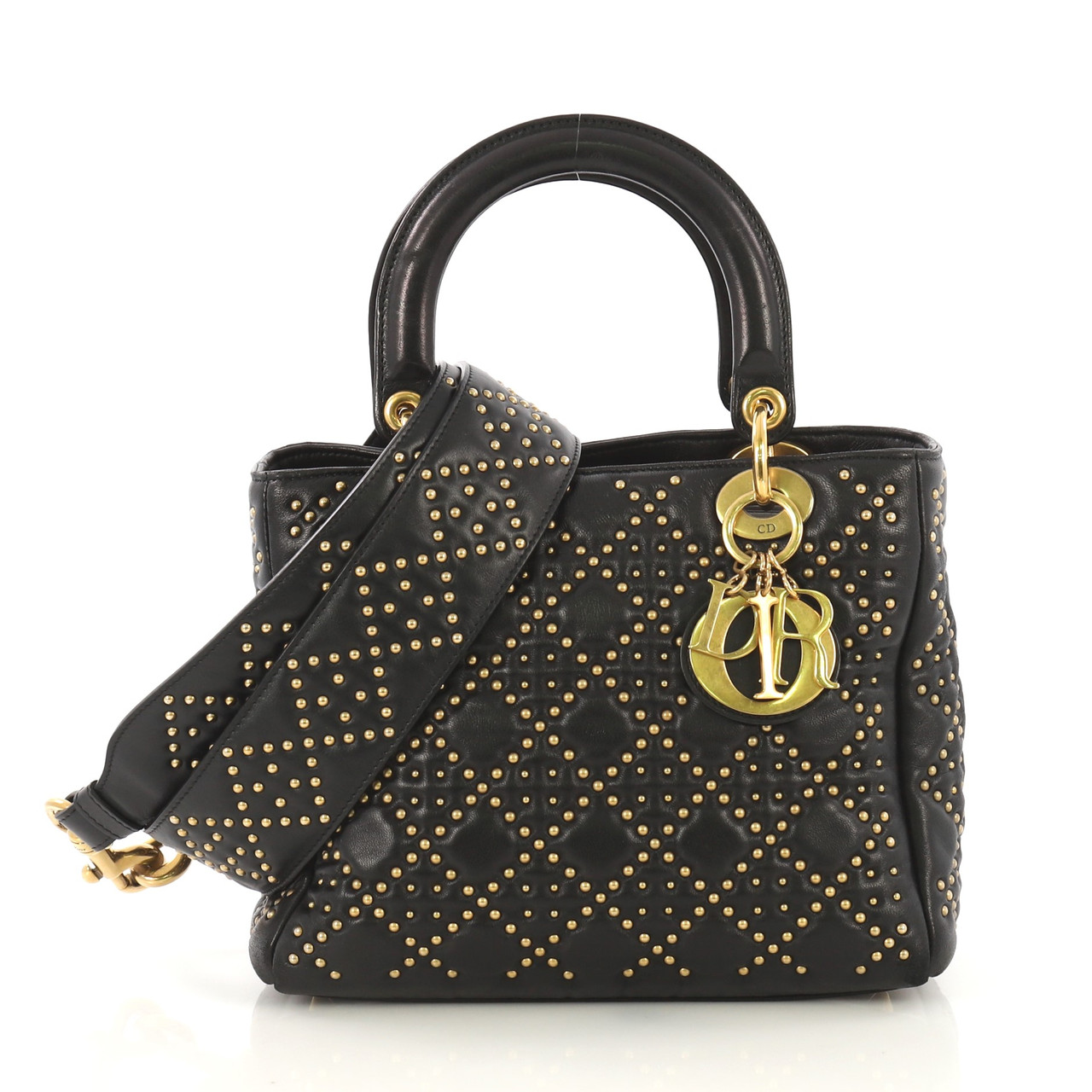 Dior Supple Lady Dior Bag Cannage Studded Leather Medium Leprix