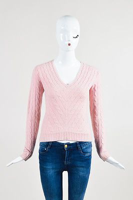 Pink Cashmere Cable Knit 