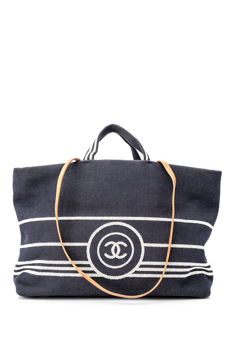 chanel denim tote bag