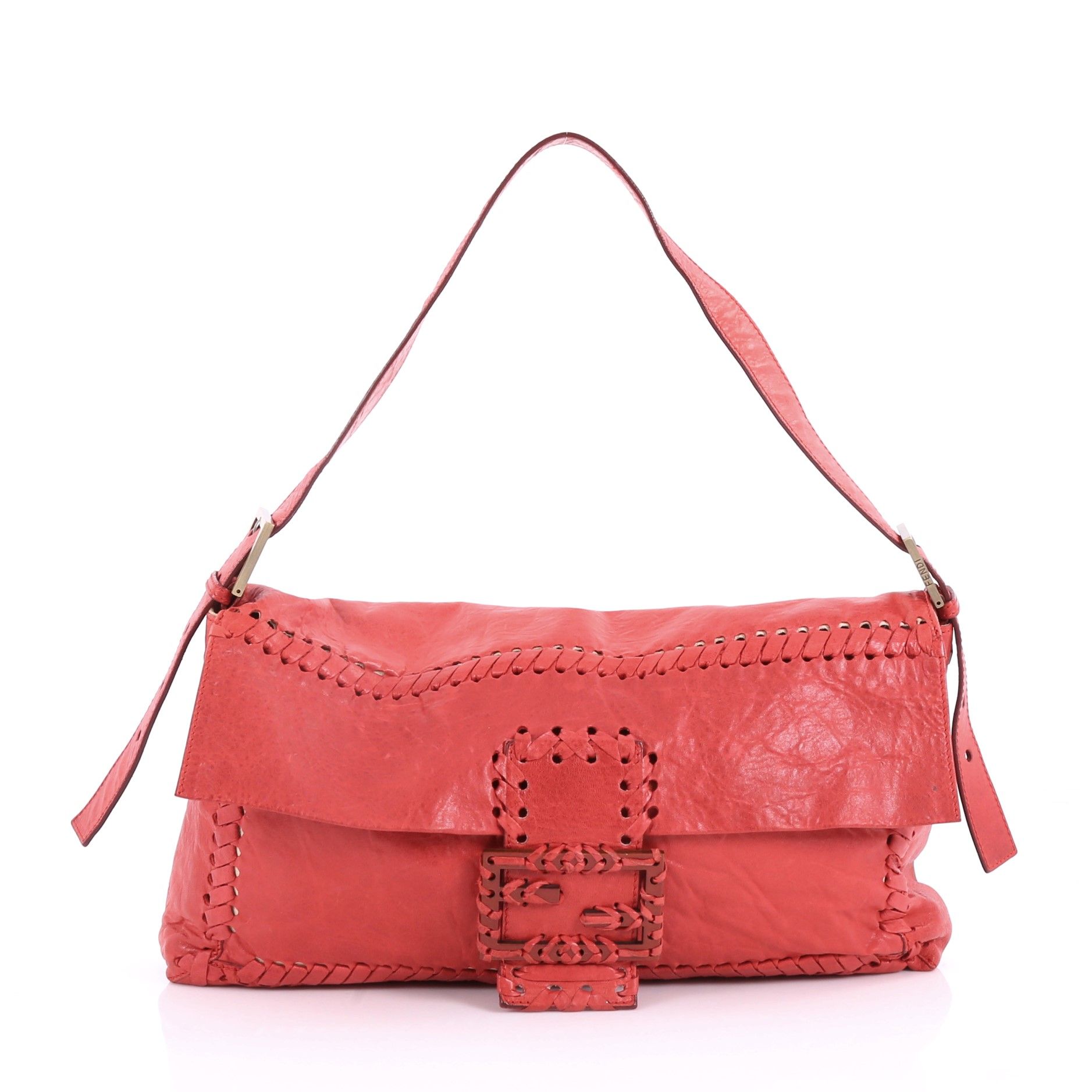 fendi whipstitch baguette