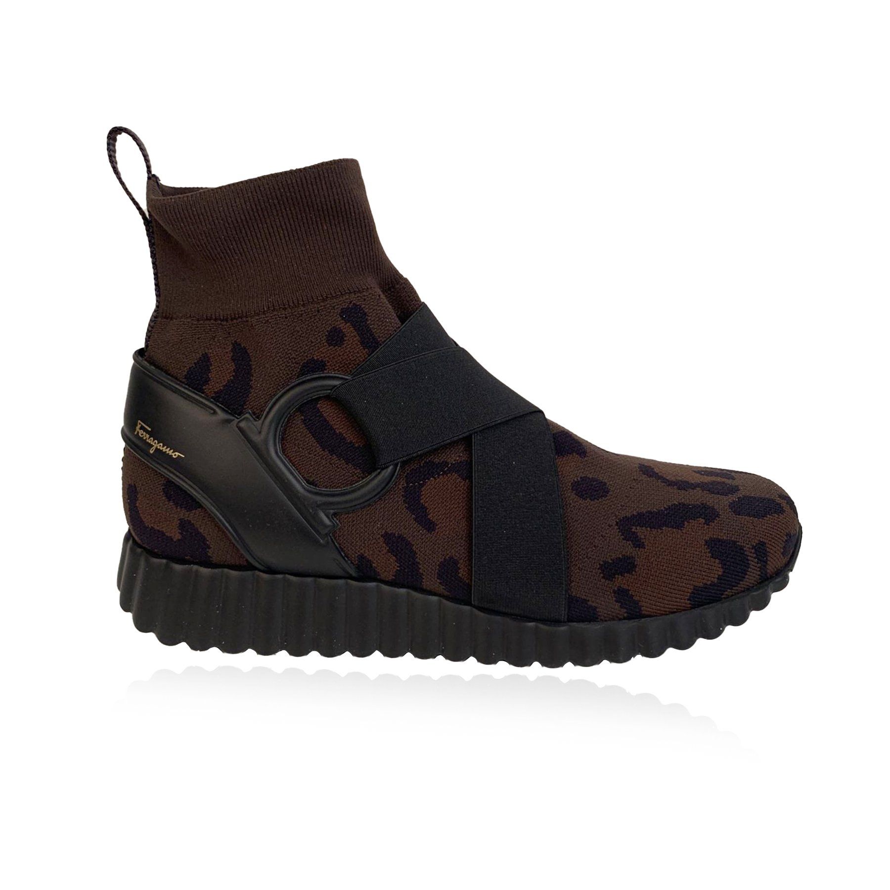 leopard sock sneakers