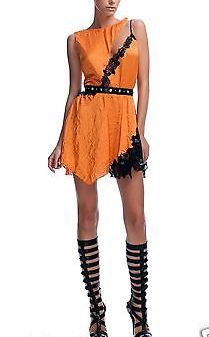 versace orange dress