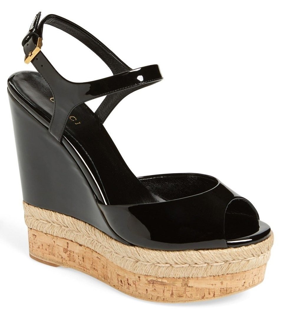 gucci platform wedge sandals