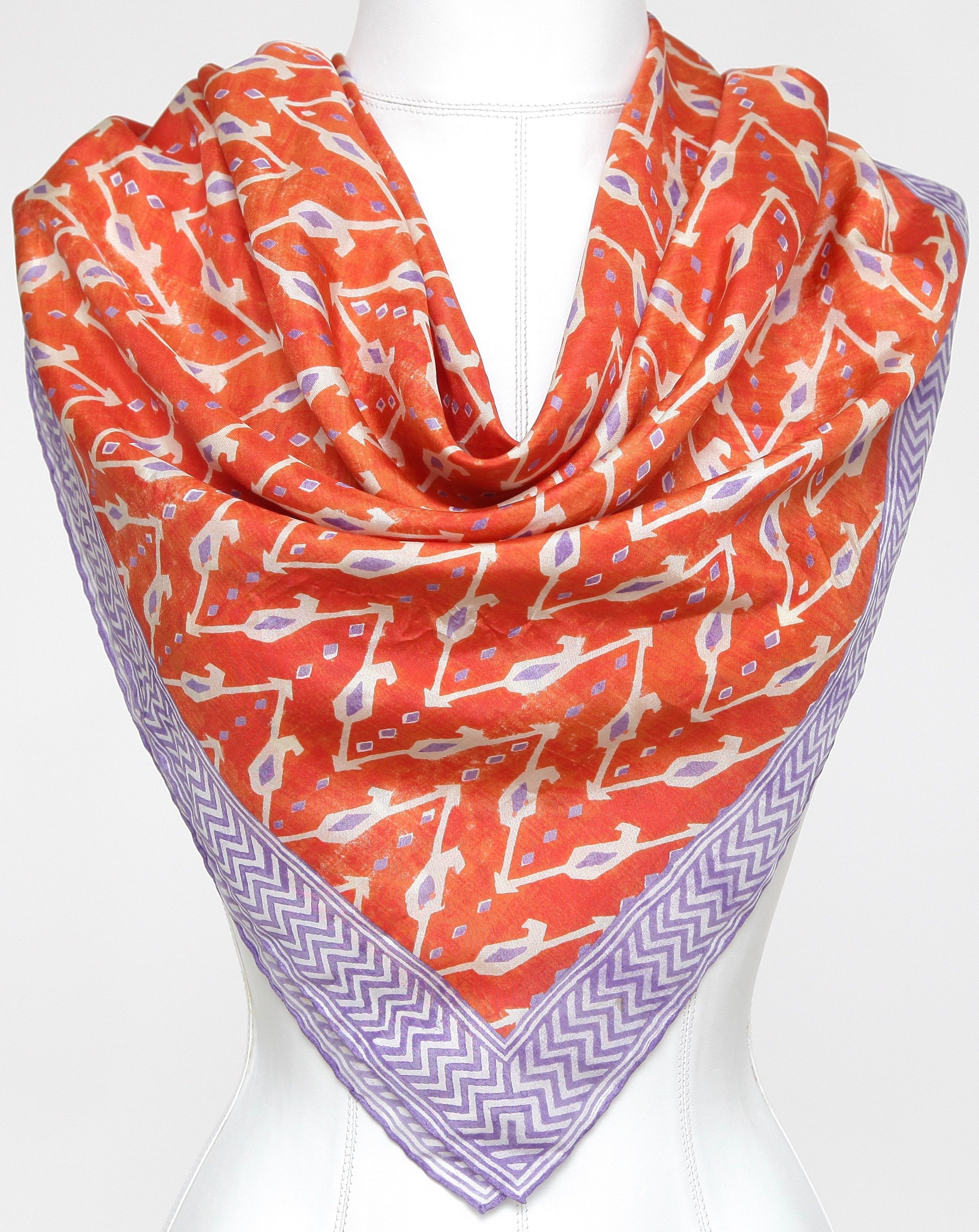 purple and orange scarf