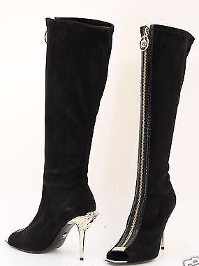 versace knee high boots