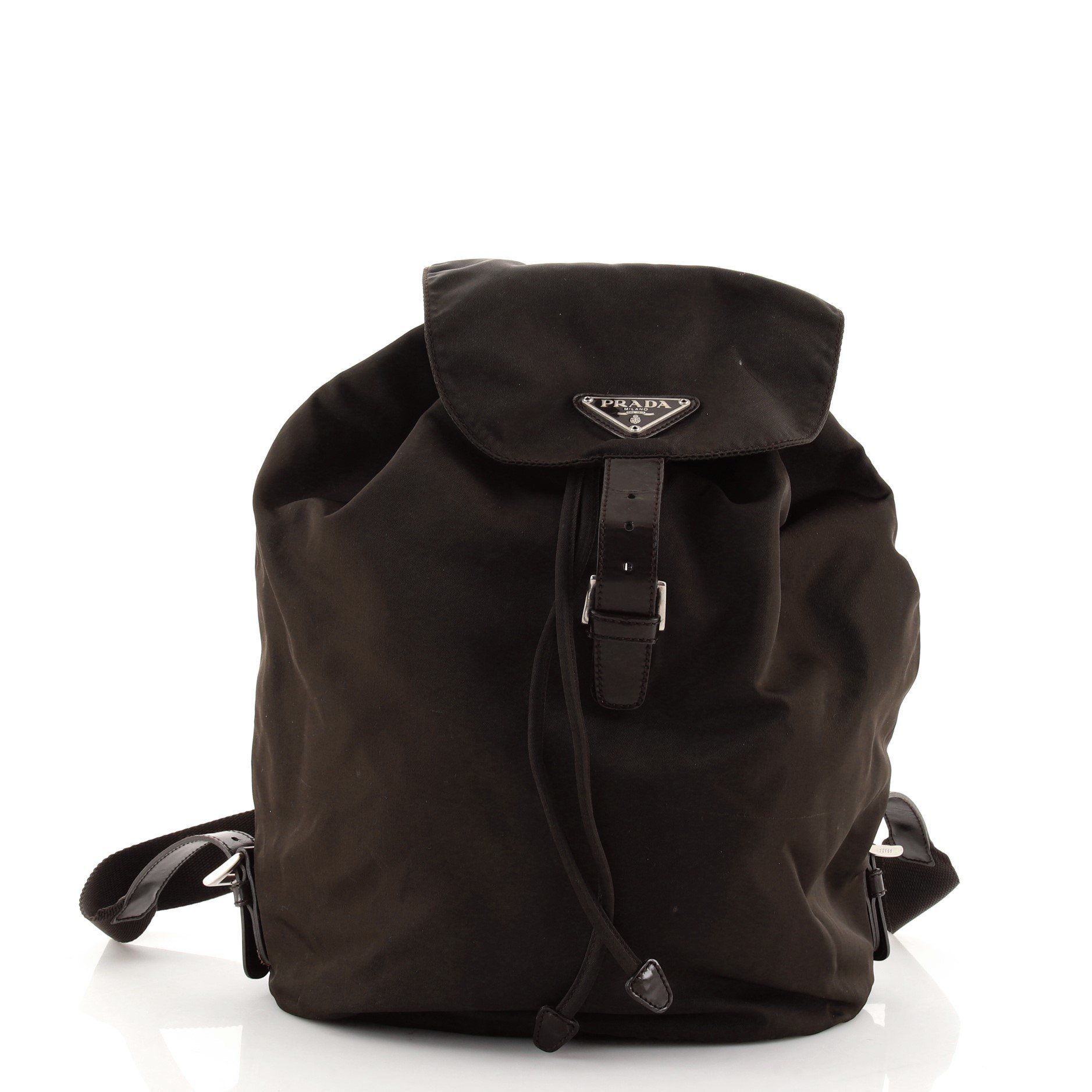 backpack with drawstring and flap