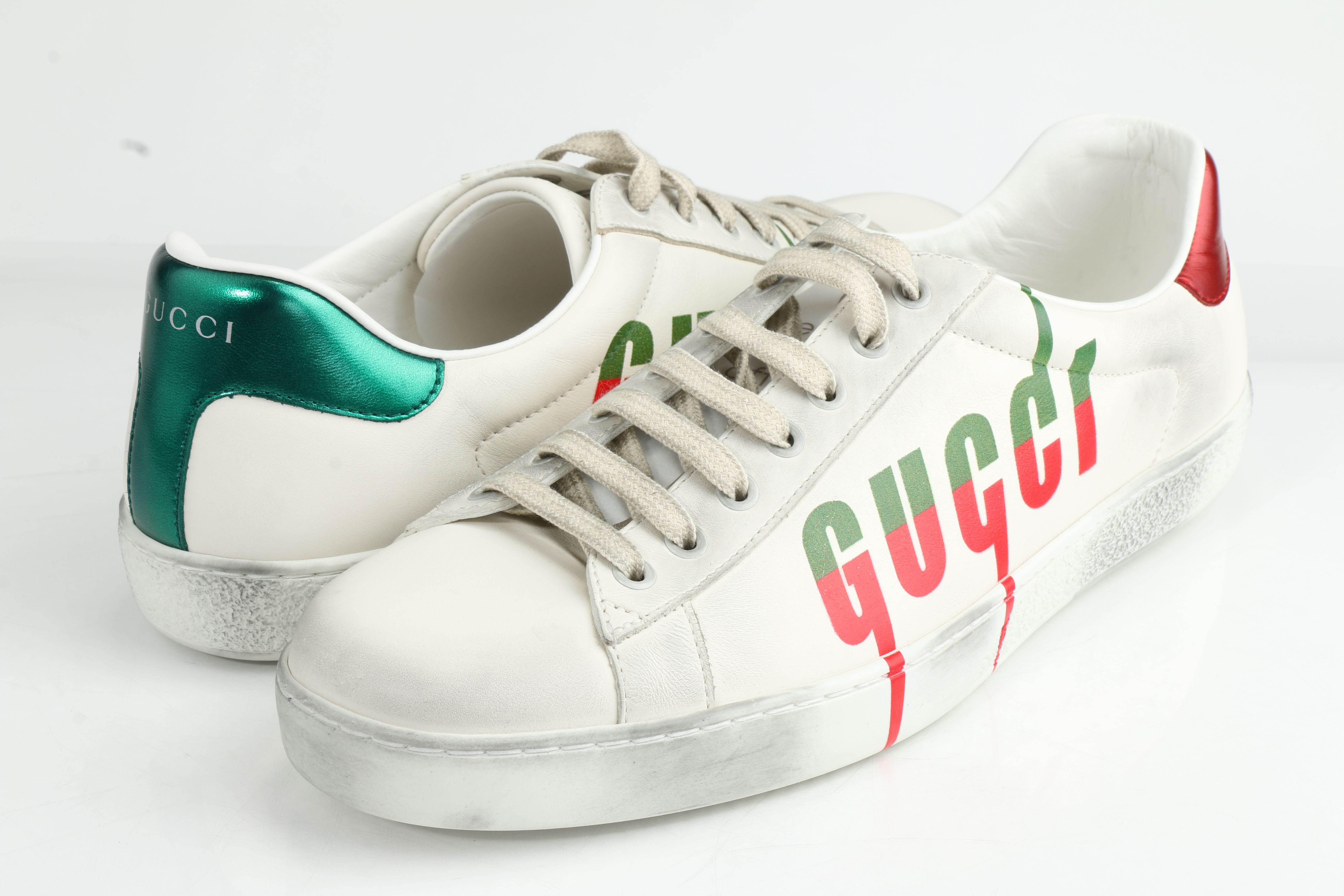 gucci ace distressed