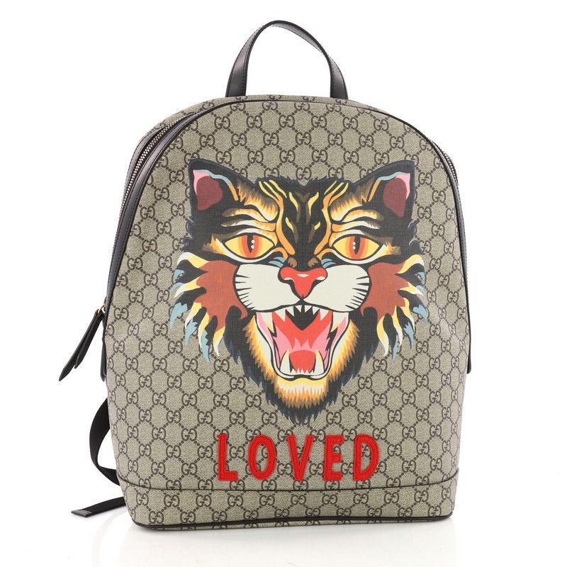 gucci angry cat backpack