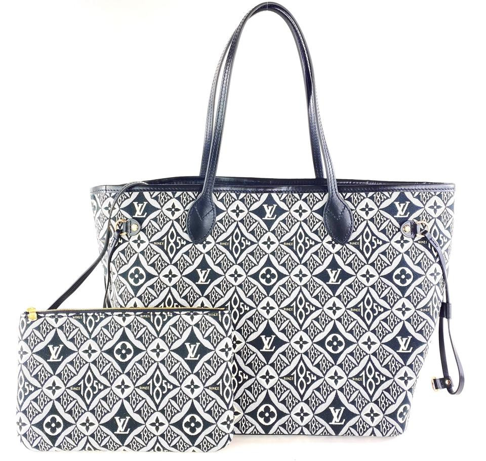 Louis Vuitton Ultra Rare Since 1854 Black Monogram Neverfull Mm Leprix Louis Vuitton Ultra Rare Since 1854 Black Monogram Neverfull Mm Leprix