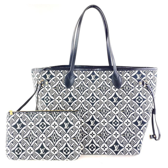 Louis Vuitton Ultra Rare Since 1854 Black Monogram Neverfull Mm Leprix Louis Vuitton Ultra Rare Since 1854 Black Monogram Neverfull Mm Leprix