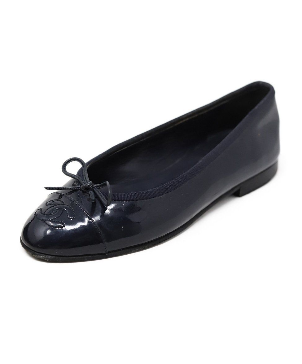 navy patent flats