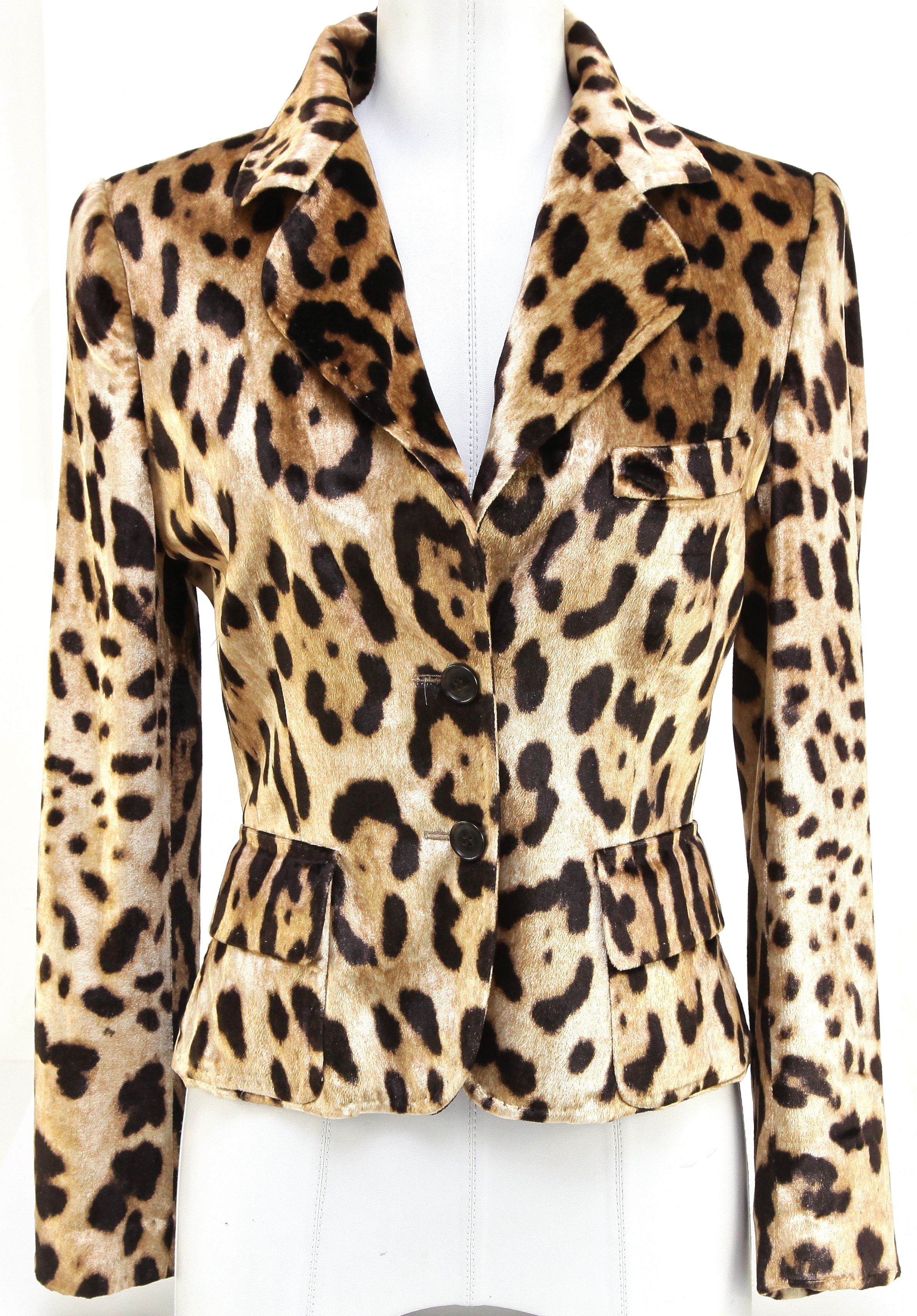 leopard velvet jacket