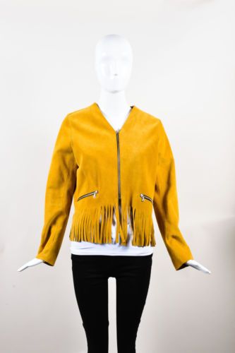 yellow fringe jacket
