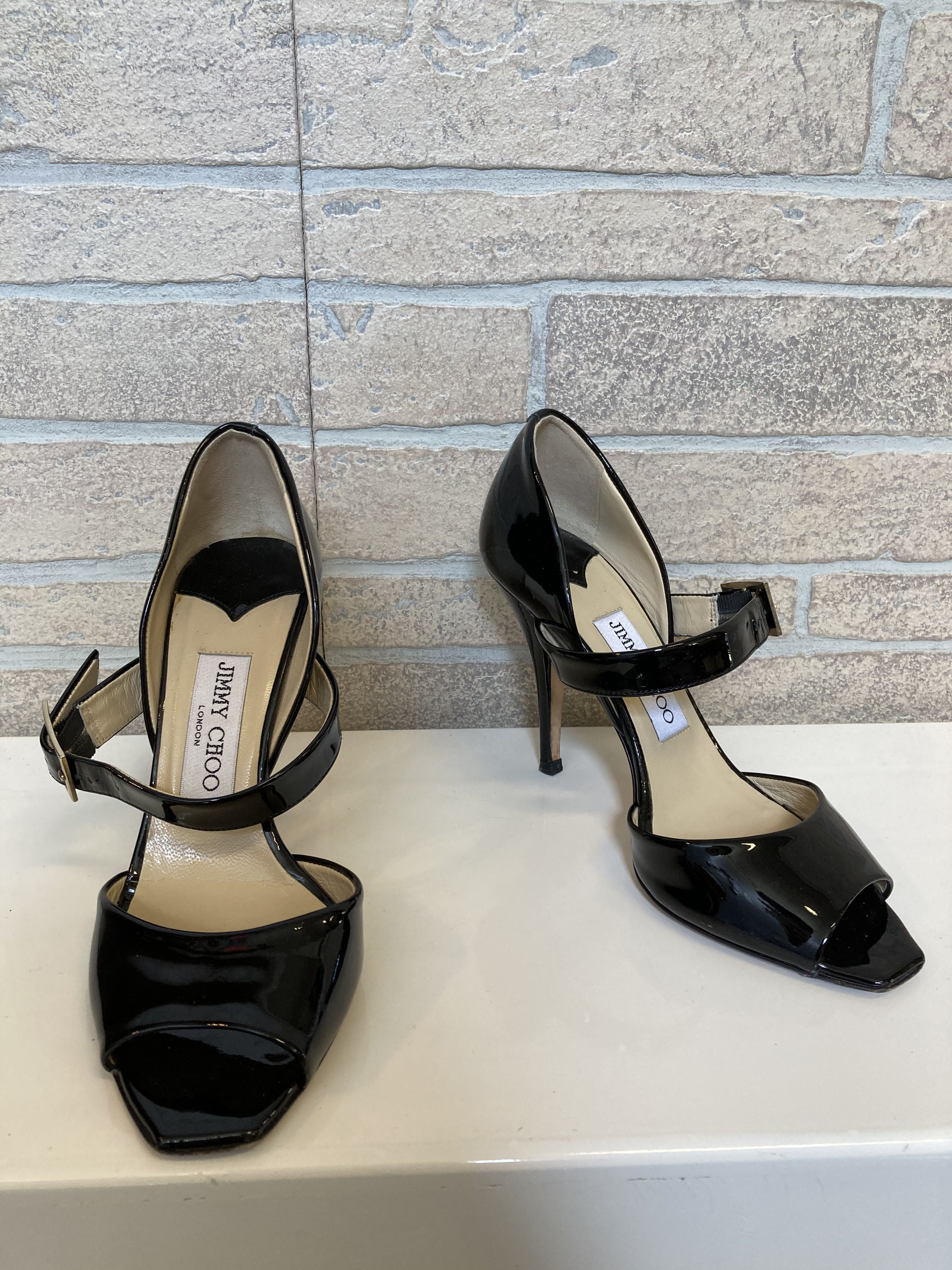 jimmy choo patent leather pumps