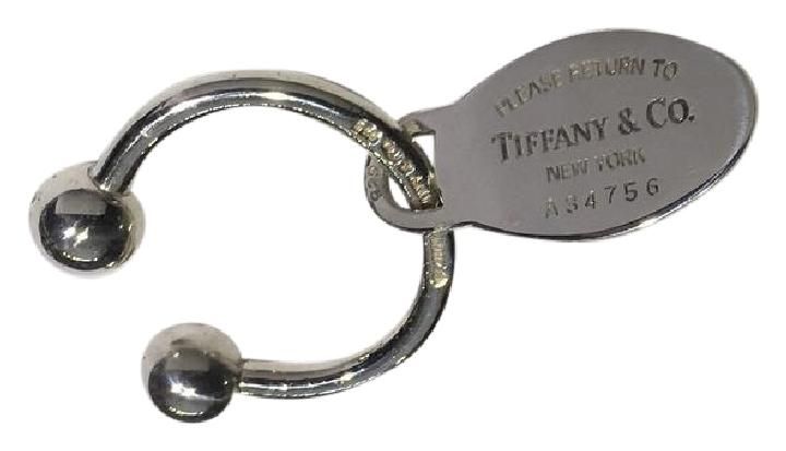 TIFFANY\u0026CO Oval Tag Key Ring 