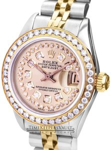 Rolex Lady Datejust Champagne Diamond Dial Diamond Bezel 26mm Leprix