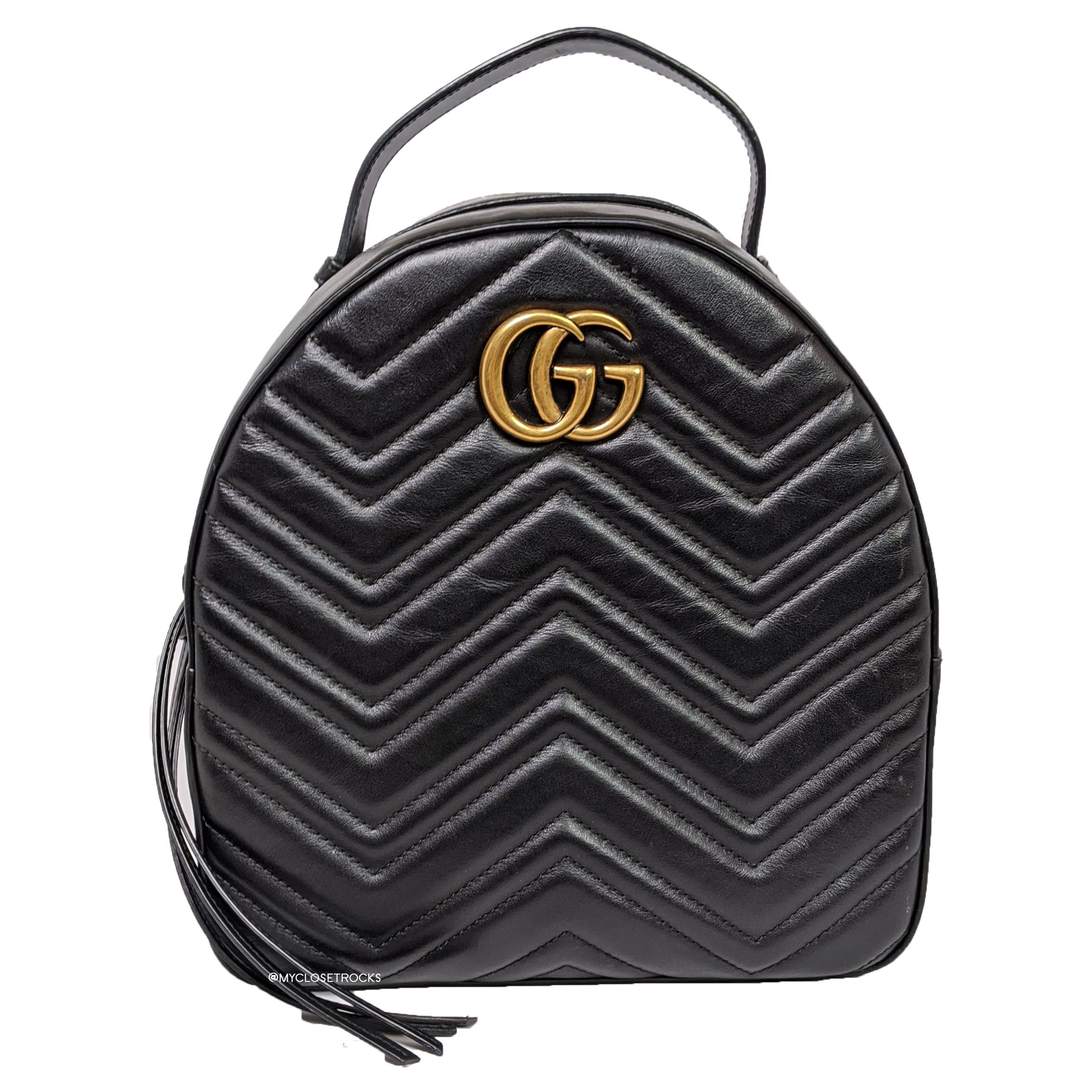 gucci black marmont backpack