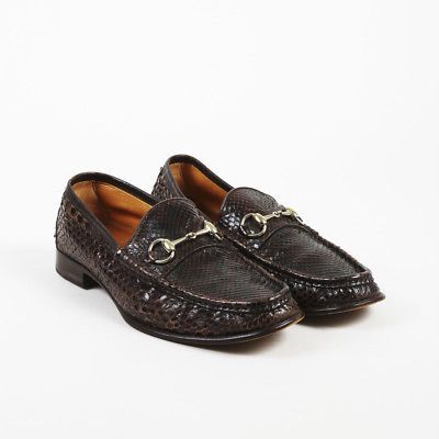 gucci snakeskin loafers