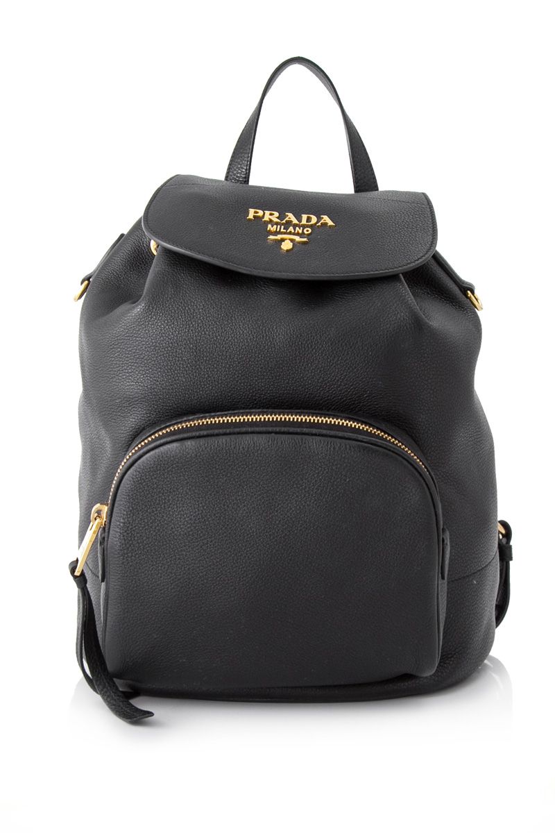 prada leather backpack