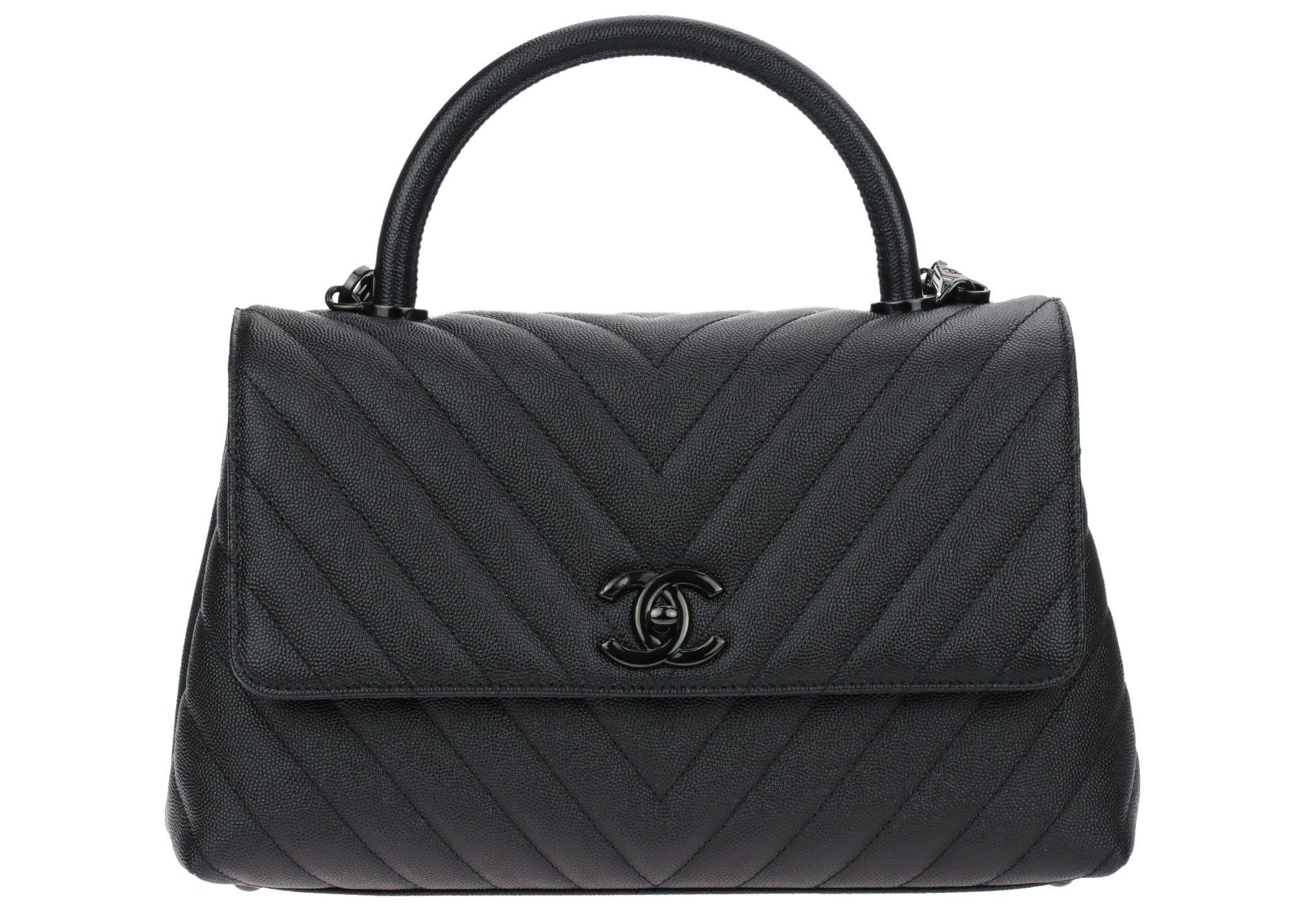 chanel coco handle so black