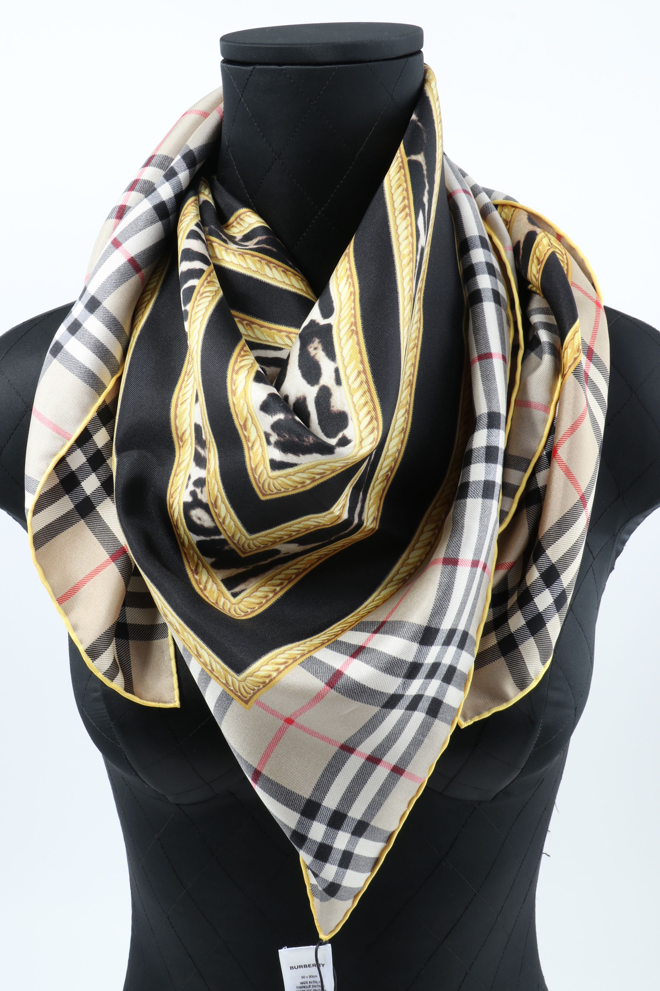 burberry leopard scarf
