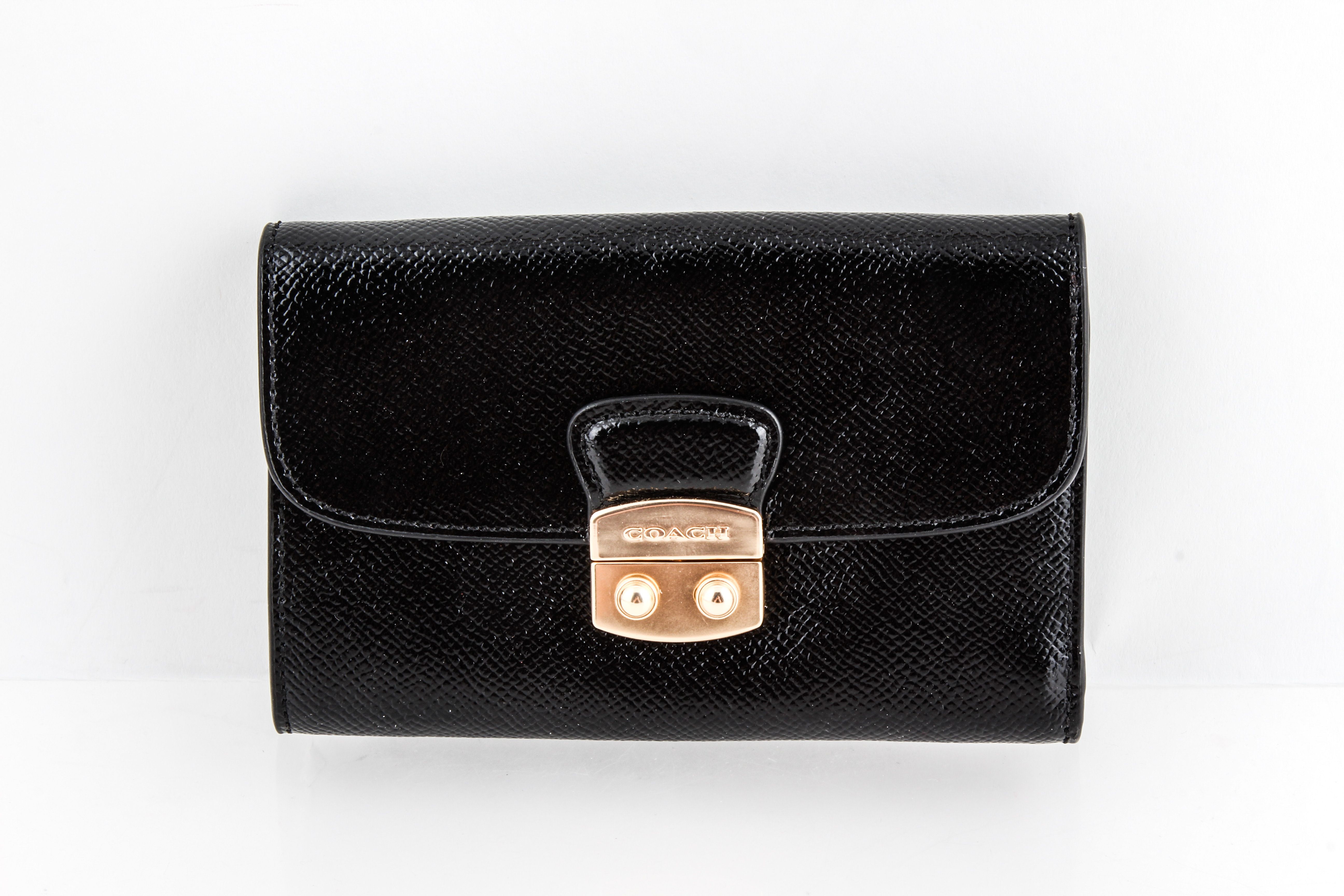 coach black envelope wallet