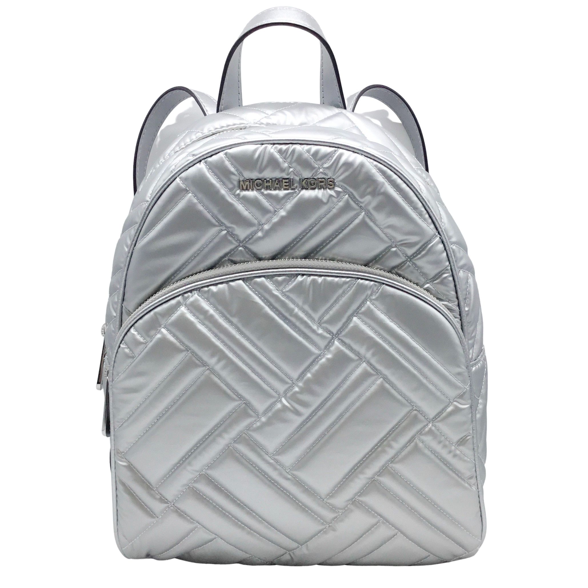 michael kors silver backpack