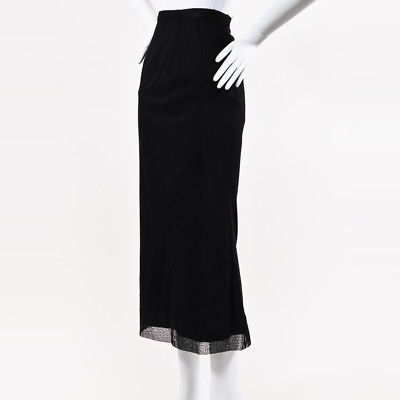 black mesh maxi skirt